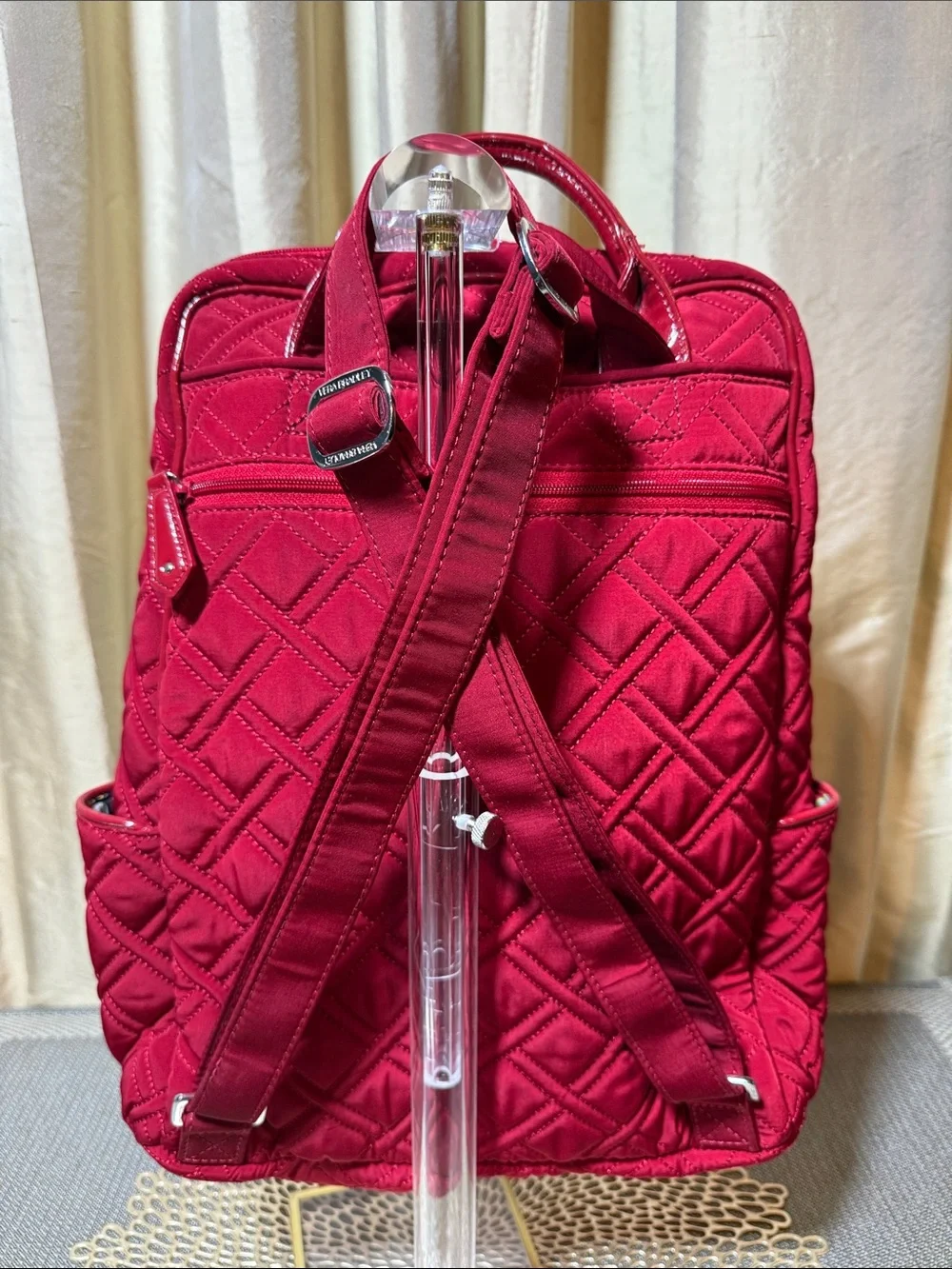 Vera Bradley Quilted Backpack- Red
